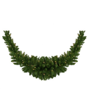Pre-Lit Eastern Pine Artificial Christmas Swag - 60" - Clear Lights