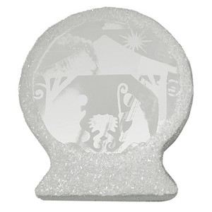 LED Lighted Nativity Scene Christmas Decoration - 9.25" - Silver Tone