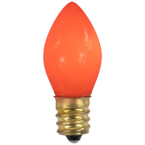 Pack of 25 Opaque Orange C7 Christmas Replacement Bulbs