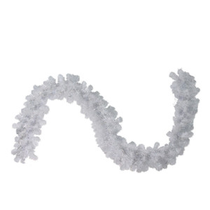 Crystal Spruce Artificial Christmas Garland - 9' x 12" - White - Unlit