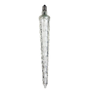Commercial Steady Burning C7 LED Christmas Icicle Light Bulb - Cool White - 7"