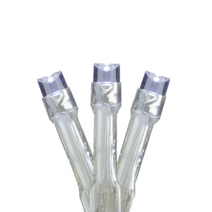 Battery Operated LED Christmas Lights – Pure White - 5' Clear Wire - 15ct
