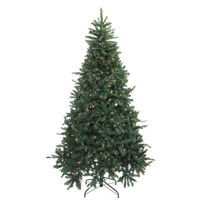7.5' Pre-Lit Full Northern Pine Artificial Christmas Tree, Clear Lights