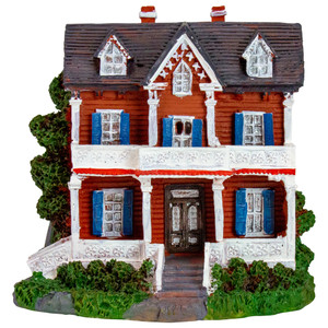 LED Lighted Colonial House Christmas Village Decoration - 4.5"