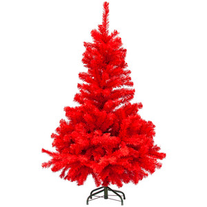 Full Pine Artificial Christmas Tree - 4' - Scarlet Red - Unlit