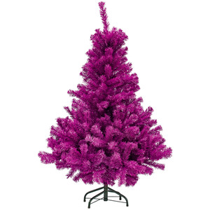 6' Boysenberry Purple Pine Artificial Christmas Tree, Unlit