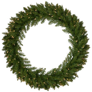 Pre-Lit Rockwood Pine Artificial Christmas Wreath, 36-Inch, Clear Lights