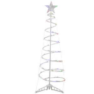 LED Lighted Spiral Cone Tree Outdoor Christmas Decoration - 4' - Multi Lights