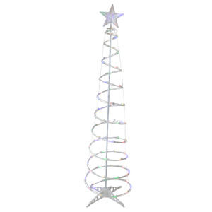 LED Lighted Spiral Cone Tree Outdoor Christmas Decoration - 6' - Multi Lights