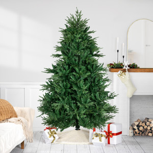 Real Touchâ„¢? Full Juniper Pine Artificial Christmas Tree - Unlit - 7.5'