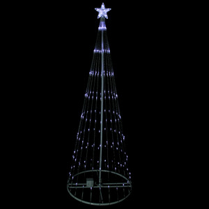 LED Lighted Multi-Function Show Cone Outdoor Christmas Tree - 12' - Pure White