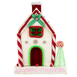 Peppermint Candy House Christmas Decoration - 11"