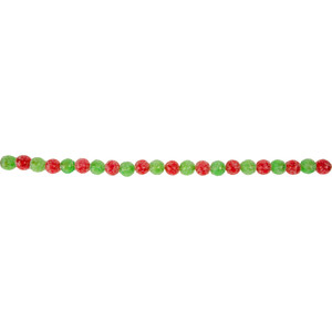 6' Red and Green Glittered Candy Drop Christmas Garland,  Unlit