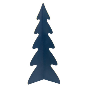 Triangular Christmas Tree with Curved Edges Decoration - 15" - Blue