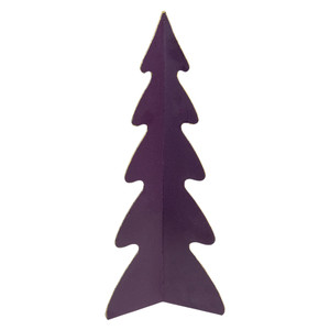 Triangular Christmas Tree with Curved Edges Decoration - 12" - Purple