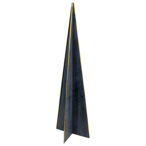 Triangular Christmas Tree Decoration - 20" - Blue and Gold