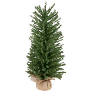 3' Medium Scottsdale Pine Artificial Christmas Tree in Burlap Base - Unlit