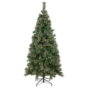 6.5' Pre-Lit Oregon Cashmere Pine Artificial Christmas Tree, Clear Lights