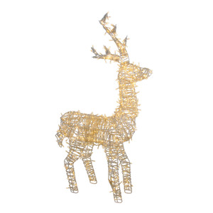 LED Lighted Upright Standing Reindeer Outdoor Christmas Decoration - 48" - Warm White