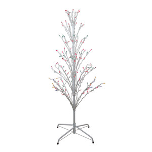 Pre-Lit Cascade Twig Tree Outdoor Christmas Decoration - 4' - Multicolor Lights