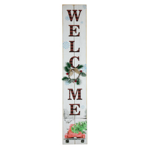 31.75" LED Lighted Welcome Sign with Truck Christmas Sign