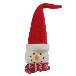 LED Lighted Santa Snowman Head Christmas Decoration - 14"