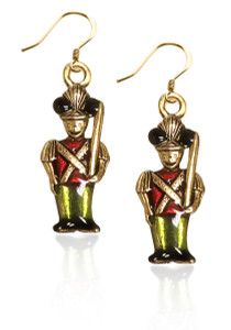 Whimsical Gifts Christmas Nutcracker Charm Earrings | Silver or Gold Finish | Handmade in USA