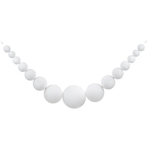 6' White Shiny and Matte Shatterproof Ball Christmas Swag