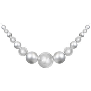 6' Silver Shiny and Matte Shatterproof Ball Christmas Swag
