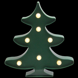 8.75" Green Christmas Tree Marquee Wall Sign