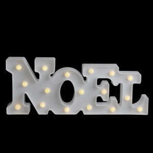 17" White 'NOEL' LED Christmas Marquee Wall Sign