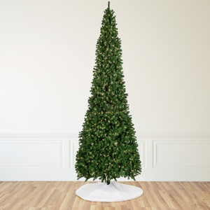 16' Pre-Lit Pendleton Spruce Slim Artificial Christmas Tree, Clear Lights