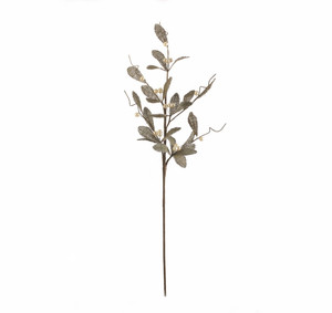 30" Brown Glittered Artificial Mistletoe Floral Christmas Spray