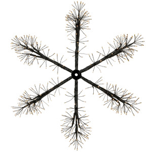 24" LED Lighted Snowflake Christmas Decoration, Warm White Lights