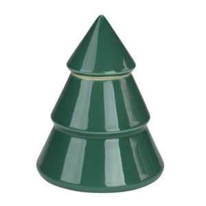 Contemporary Ceramic Christmas Tree Container - 6.25" - Green
