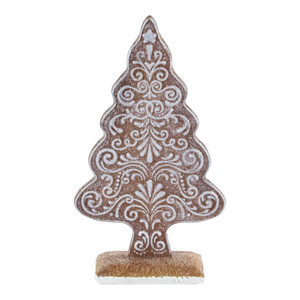 Glittered Gingerbread Tree Christmas Decoration - 8.25"
