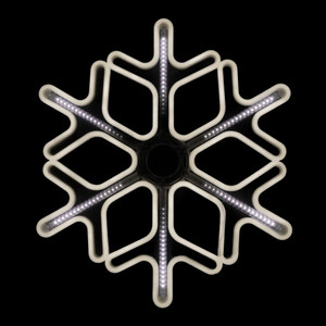 Lighted Cascading Snowflake Outdoor Christmas Decoration - 16" - Clear Lights