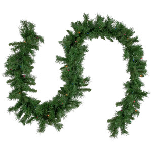 9' x 10" Pre-Lit Chatham Pine Artificial Christmas Garland, Multi-Color Lights