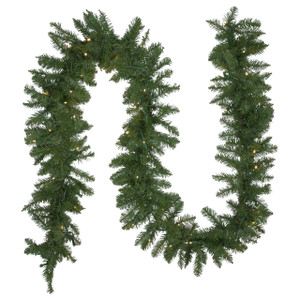 Pre-Lit Northern Pine Commercial Christmas Garland - 50' x 10" - Warm White LED Lights