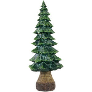 Glittered Pine Tree Christmas Decoration - 12"
