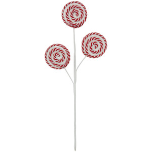 17" Candy Cane Lollipops Decorative Christmas Spray