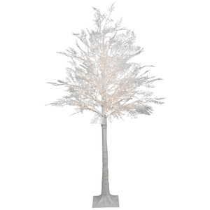 5' LED Lighted White Lace Artificial Christmas Tree - Warm White Lights