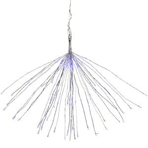 20" LED Lighted Firework Silver Branch Christmas Decoration - Blue Lights