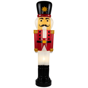 Lighted Blow Mold Nutcracker Soldier Outdoor Christmas Decoration - 59"