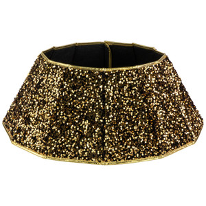 26" Gold Sequins Hexagonal Christmas Tree Collar