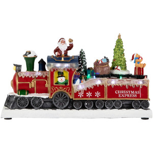 LED Lighted Animated and Musical Toy Shop Train Christmas Village Display - 12"