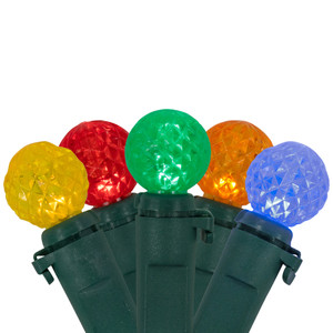 LED G12 Berry Christmas Lights - Multicolor - 16' Green Wire - 50 ct