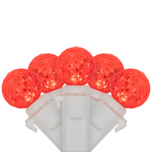 LED G12 Berry Christmas Lights - Red - 16' White Wire -50 ct