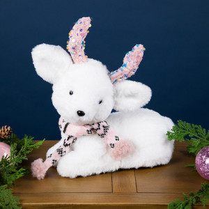 Sequined Baby Reindeer Calf Christmas Figurine - 10.5"