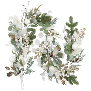 Mixed Winter Foliage Artificial Christmas Garland- 6' x 8" - Unlit